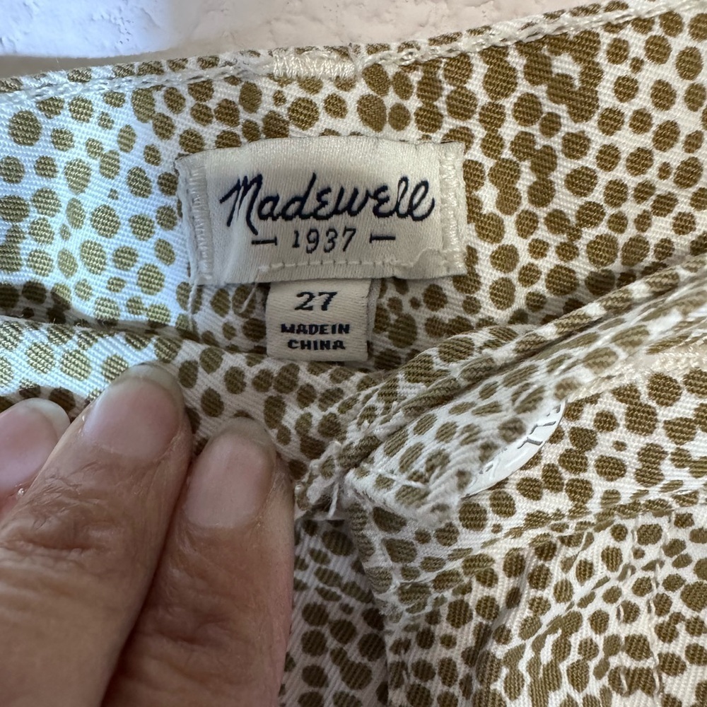 Madewell Women’s Shorts Raw Hem Safari Dot Size 27 - Picture 4 of 6